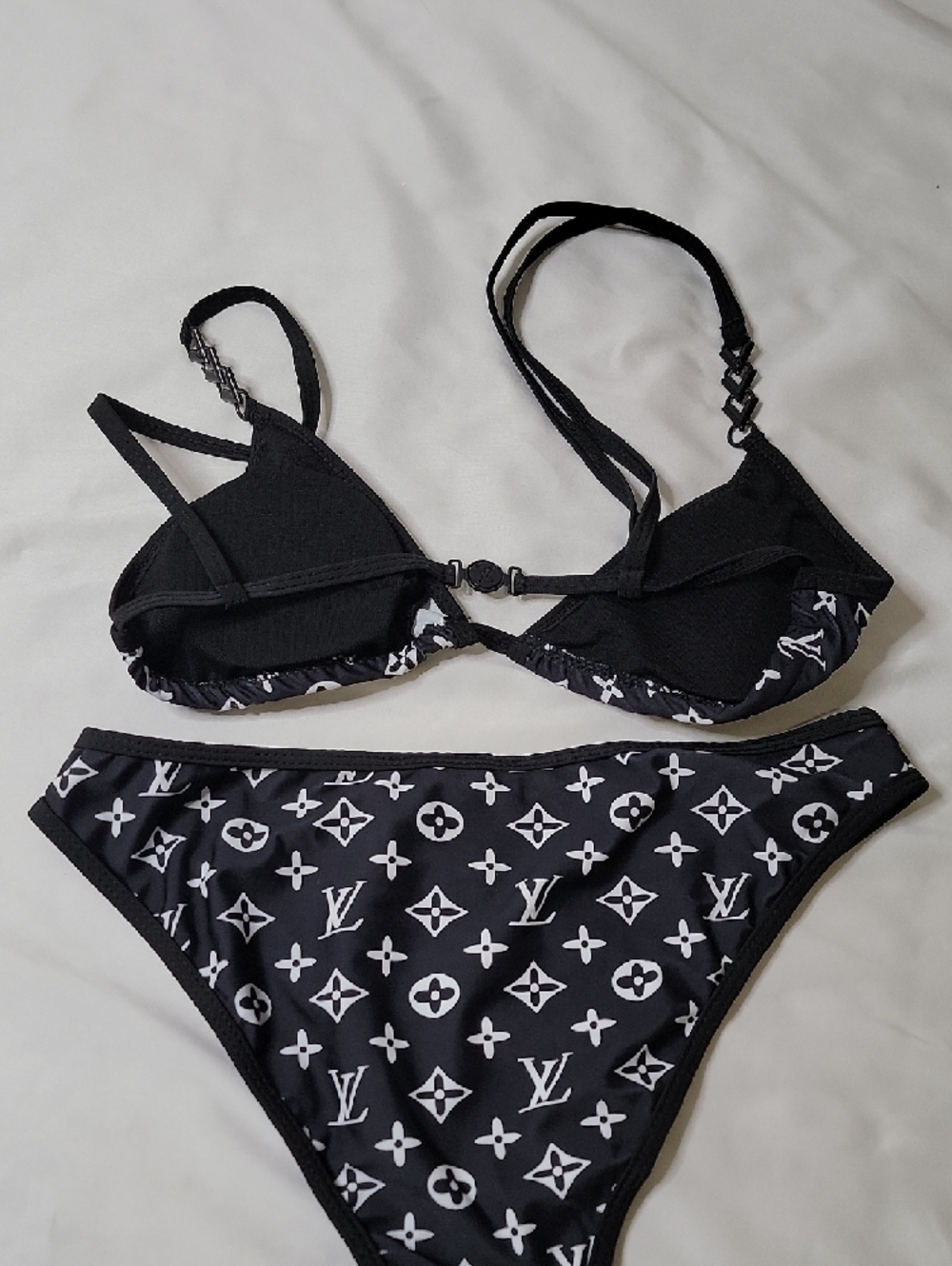 Louis Vuitton Black and White Monogram Bikini - Picture 4 of 5